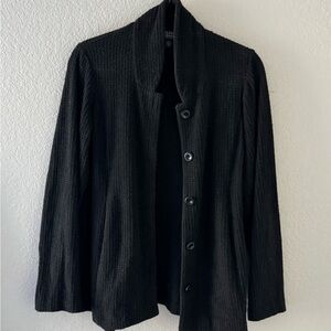 Eileen Fisher Linen Blend Waffle Knit Button-Up Jacket Shacket Petite Size PP